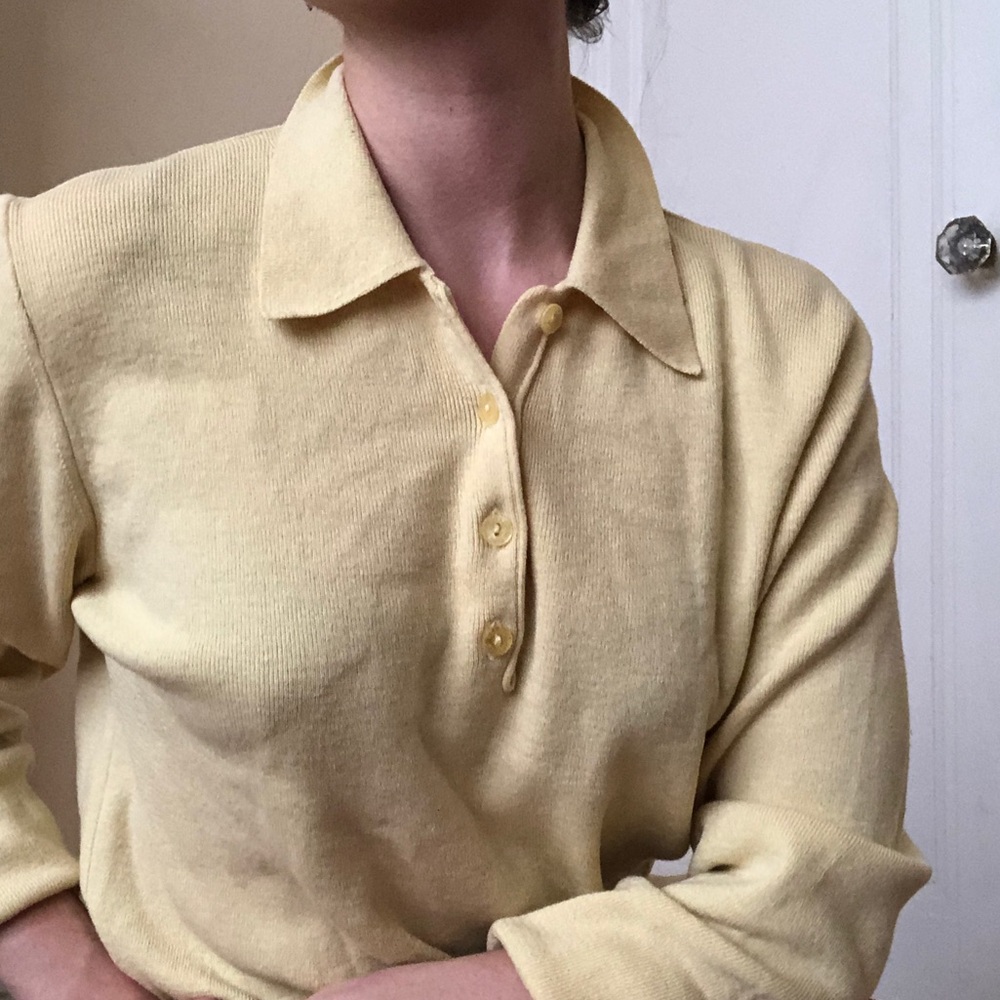 Vintage Escada Sport yellow wool sweater